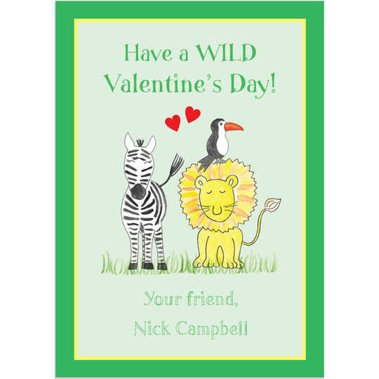 Safari Valentine Exchange Cards